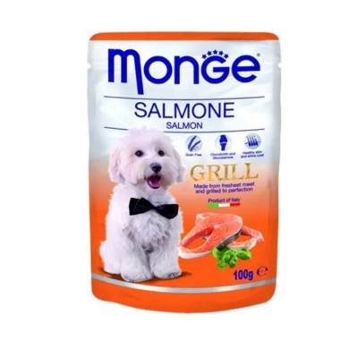 Monge Chunk Salmon Chicken Gravy Dog Food 100 Gm